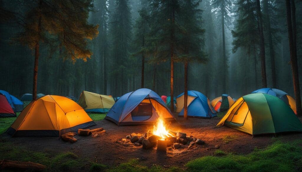 Camping In The Rain