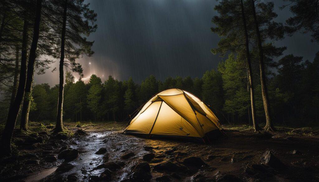 Camping in a Thunderstorm
